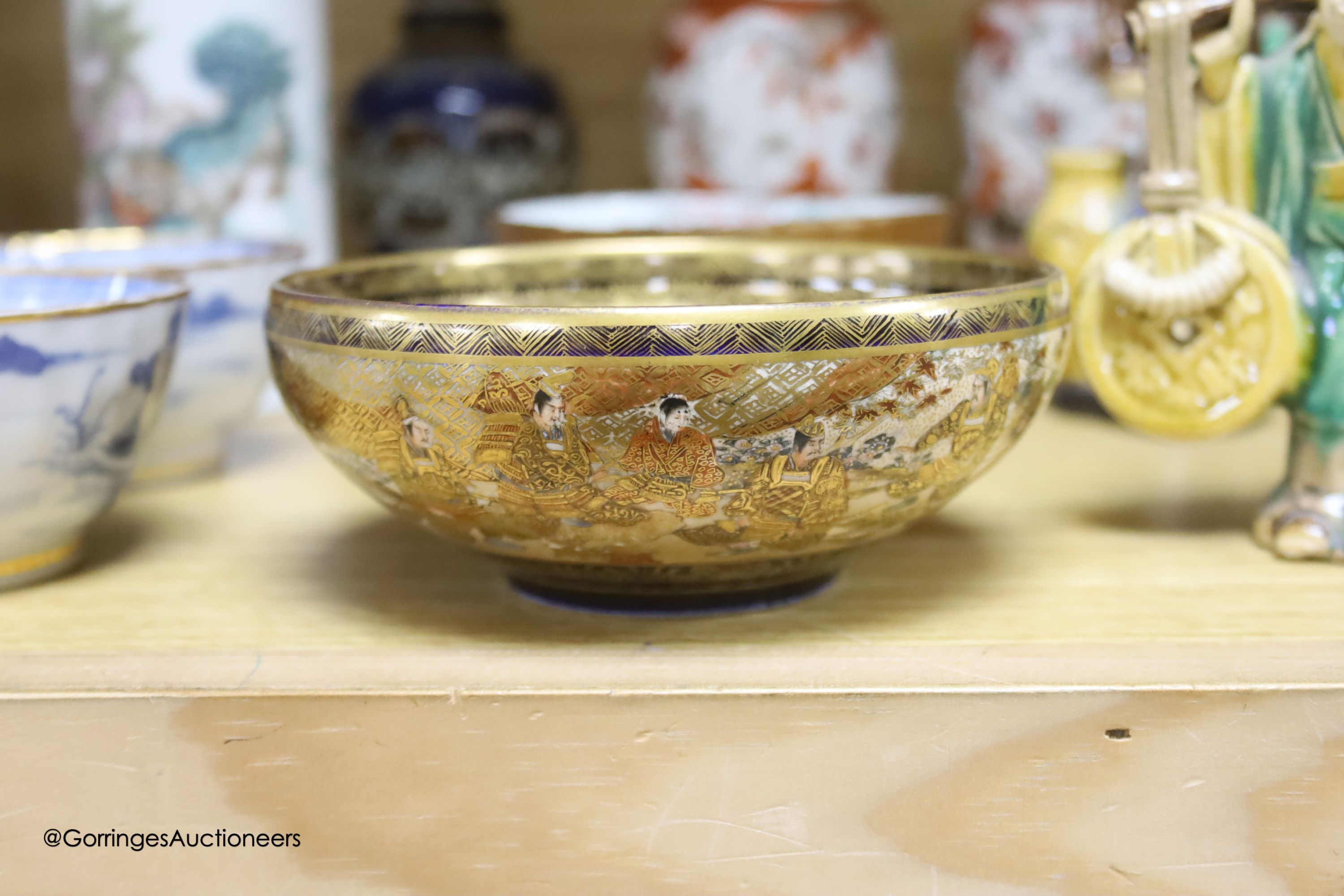A quantity of mixed Chinese and Japanese ceramics, 19th century and later